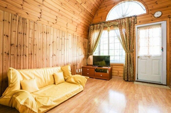 대화면의 프라이빗 하우스 (50m², 침실 1개, 프라이빗 욕실 1개) (D. 소나무(복층,독립된 캐빈형 객실))